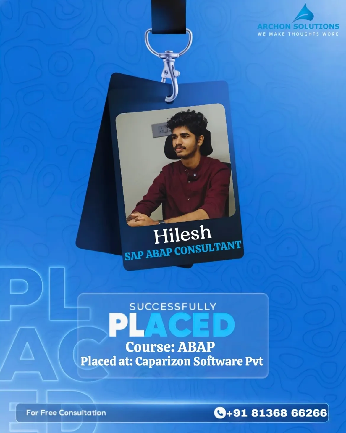 Placement at Caparizon Software Pvt