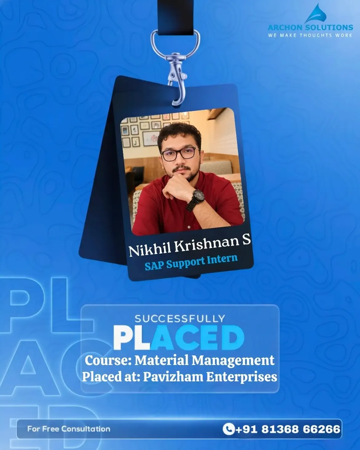 Placement at Pavizham Enterprises
