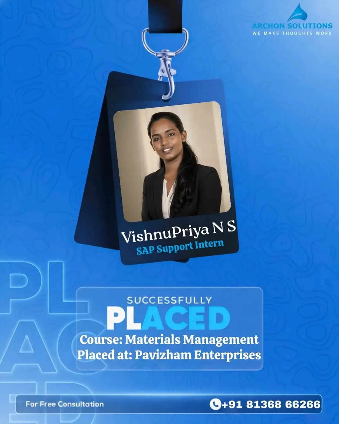 Placement at Pavizham Enterprises