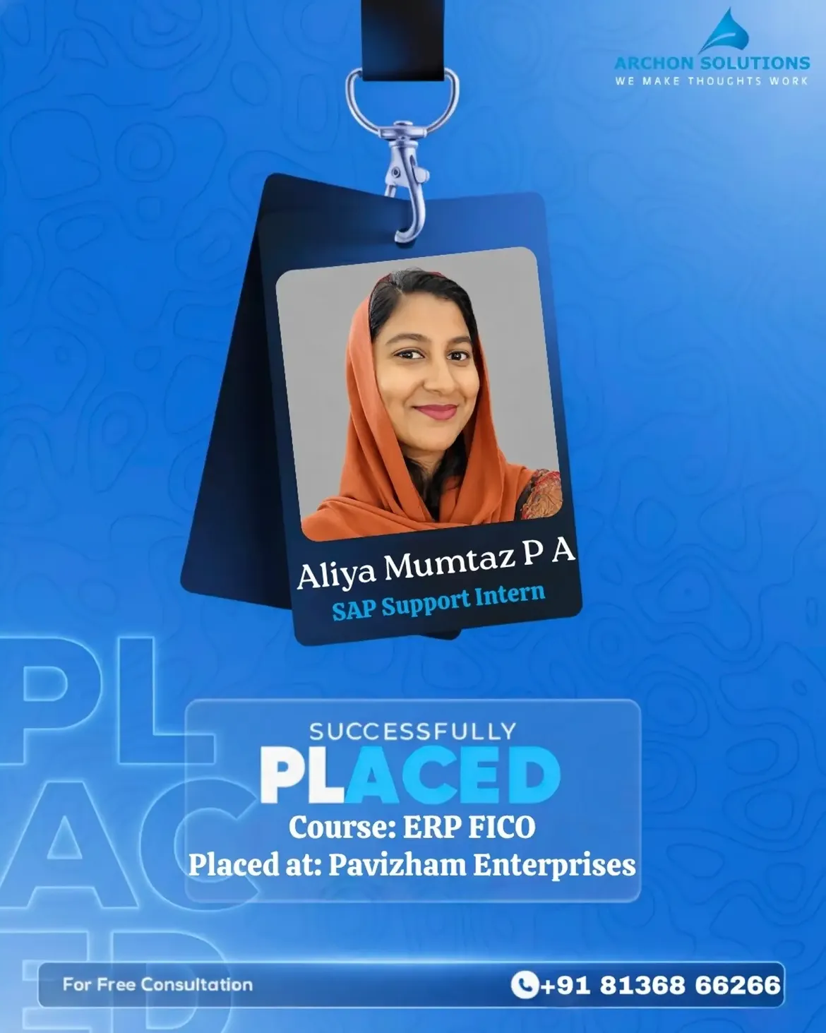 Placement at Pavizham Enterprises